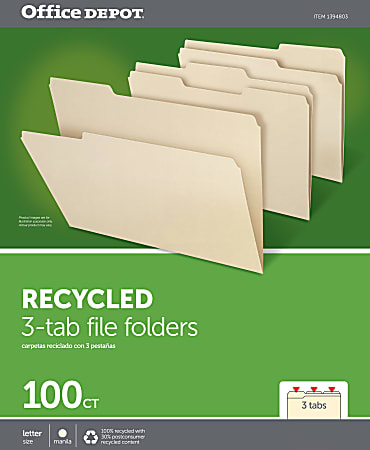 Office Depot Brand File Folders Letter Size 100percent