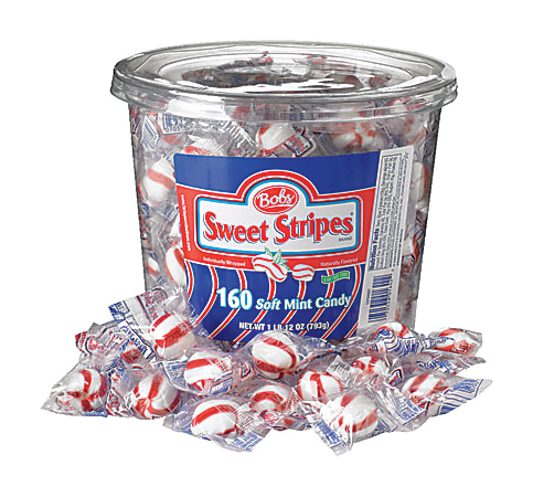 Bob's Sweet Stripes Soft Mints, 28-Oz Tub