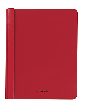 OfficeMax Durable Clear-Front Report Covers, Red