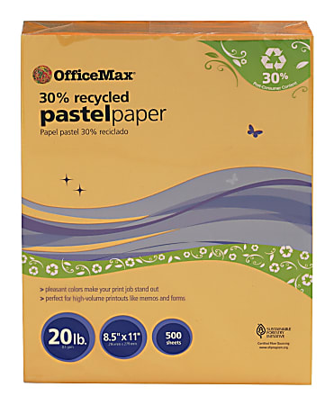 Xerox® Vitality Colors™ Multi-Use Printer & Copy Paper, 1 Ream, Goldenrod, Letter (8.5" x 11"), 500 Sheets Per Ream, 20 Lb, 30% Recycled