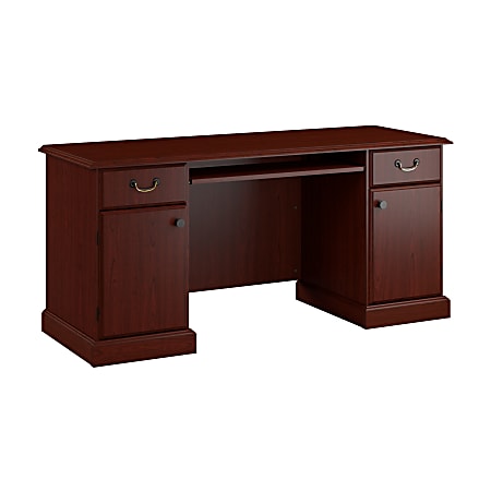 Bush Business Furniture Arlington 66 1/8"W Credenza Computer Desk, Harvest Cherry