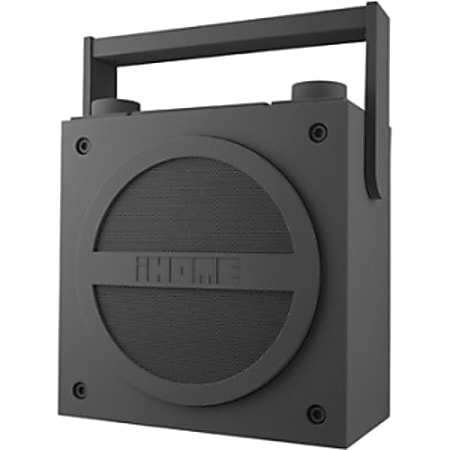 iHome iBT4GC Speaker System - Battery Rechargeable - Wireless Speaker(s) - Gray