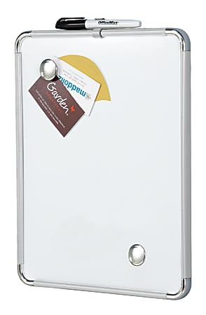 Office Depot® Brand Metallic Non-Magnetic Unframed Dry-Erase Whiteboard, 11" x 14", White