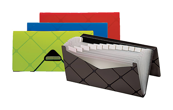 OfficeMax 13-Pocket Expanding File, Check Size, Assorted Colors