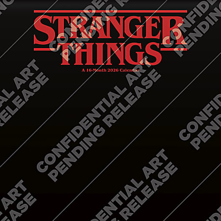 2026 DateWorks Wall Calendar, 12" x 12", Stranger Things, January To December, 264043OD