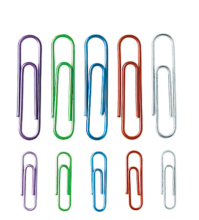 OfficeMax Translucent Color Paper Clips, Assorted, 150 ct.