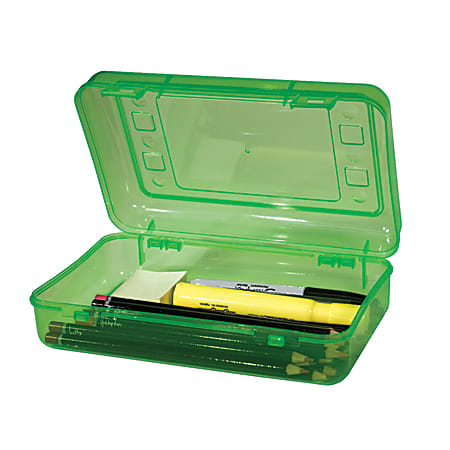 Romanoff Products Pencil Boxes 8 12 H x 5 12 W x 2 12 D Lime Pack Of 12 -  Office Depot