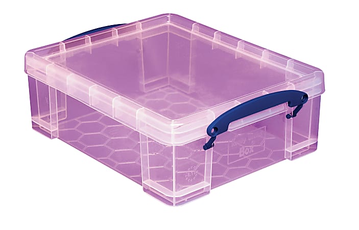 Really Useful Box® Plastic Storage Box, 8.1 Liters, Pink