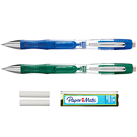 Beter Worden ongezond Paper Mate Clearpoint Elite Mechanical Pencil Starter Set 0.7 mm Assorted  Barrel Colors Pack Of 2 - Office Depot