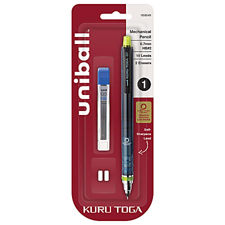 uni ball Kura Toga Mechanical Pencil Starter Set 0.7 mm HB2 Lead