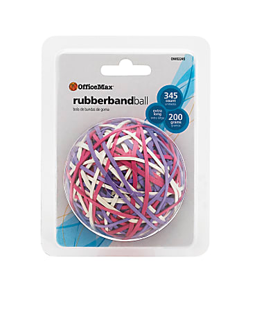 OfficeMax Rubber Band Balls, Pink, Purple and White