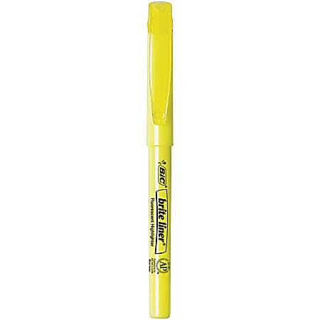 BIC Brite Liner Highlighters Chisel Point Yellow Pack Of 5 Highlighters -  Office Depot