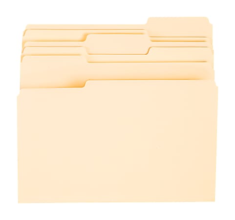 Office Depot® Brand File Folders, 1/3 Tab Cut, Letter Size, Manila, Pack of 24 Folders