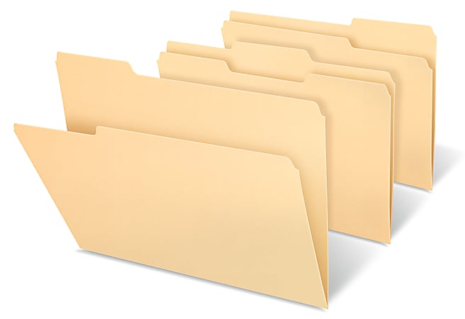 Pendaflex File Folders Letter Size 8-1/2" x 11" Classic Manila 1/3-Cut Tabs Set 