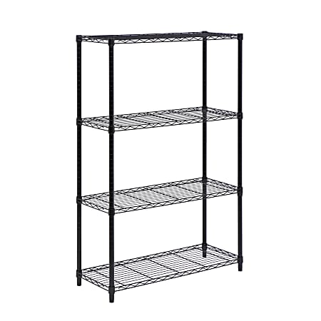 Honey-Can-Do Urban Steel Adjustable Shelving Unit, Black