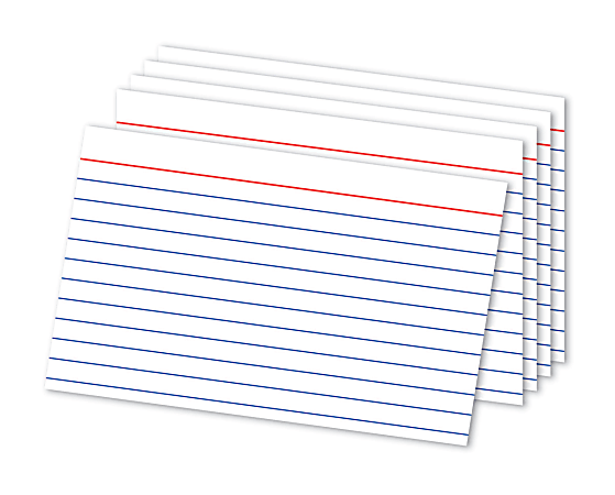 4X6, Recycled, Ruled Index Cards (White)