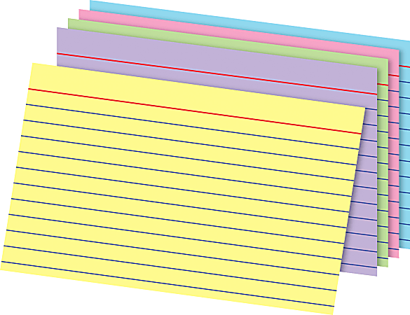 Office Depot® Brand Index Cards, 4" x 6", Rainbow, Pack Of 100