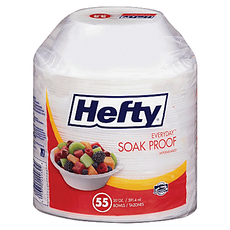 Hefty® Everyday Soakproof Foam Bowls, 20 Oz., Pack Of 55