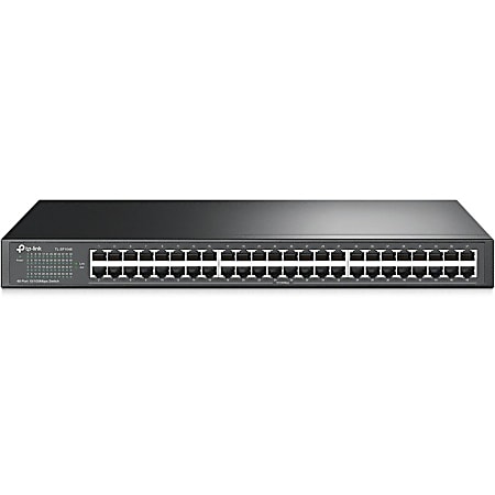 TP-LINK TL-SF1048 48-Port 10/100Mbps, Switch, 19-inch, Rackmount, 9.6Gbps Capacity - 48 Ports - 48 x RJ-45 - 10/100Base-TX