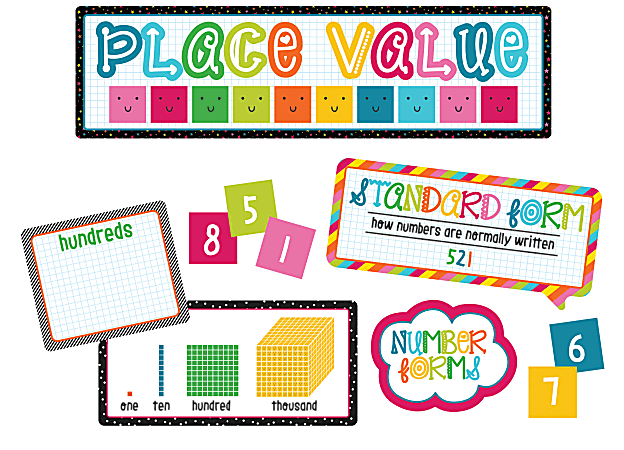 Carson-Dellosa School Pop Place Value Mini Bulletin Board Set, Multicolor, Grades K-3