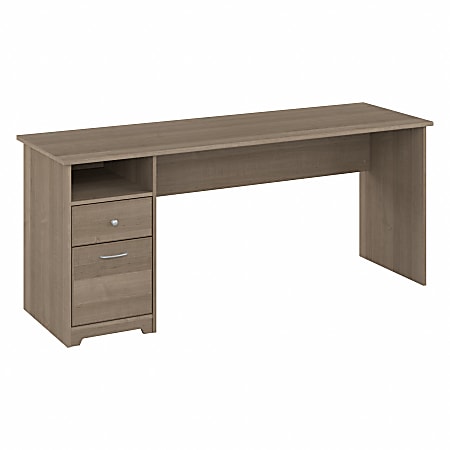 Bush® Furniture Cabot 72"W Computer Desk With Drawers, Ash Gray, Standard Delivery