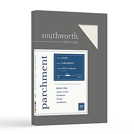 SOUTHWORTH parchment specialty paper (8 1/2 x 11 8 1/2 in X 11 in Ivory )  -- NEW