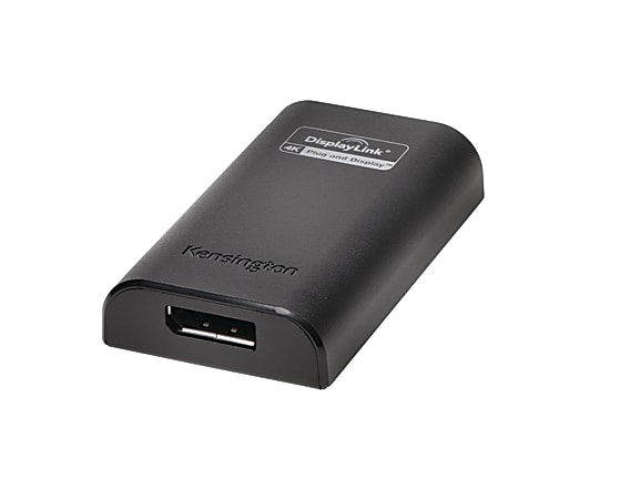 Kensington VU4000D USB 3.0 to DisplayPort 4K Video Adapter - 1 x DisplayPort 1.2 Digital Audio/Video - Female - 1 x USB 3.0 Type A - Female - 3840 x 2160 Supported