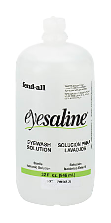 Fendall Eye Wash Saline Solution Bottle Refill, 32 Oz