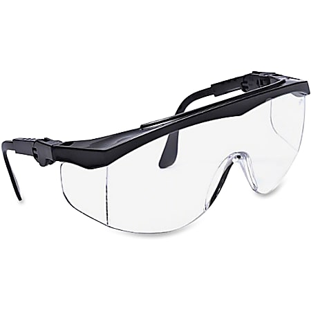 MCR Safety Tomahawk Adjustable Safety Glasses - Ultraviolet Protection - Clear - Black Frame - Adjustable - 1 / Each MCR Safety Tomahawk Adjustable Safety Glasses - Ultraviolet Protection - Clear - Black Frame - Adjustable - 1 / Each