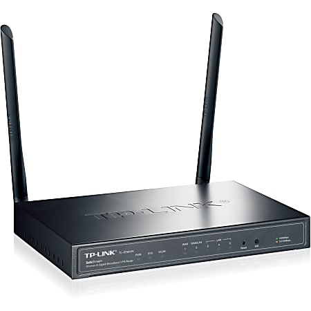 TP-LINK TL-ER604W SafeStream Wireless N300 Gigabit VPN Router with 1GB WAN port, 3 GB LAN Ports, 1GB WAN/LAN Port and Multi-SSID - 2.48 GHz ISM Band - 2 x Antenna - 300 Mbps Wireless Speed - 3 x Network Port - 2 x Broadband Port - Gigabit Ethernet