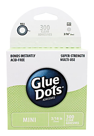 Glue Dots Mini Glue Roll - Office Depot