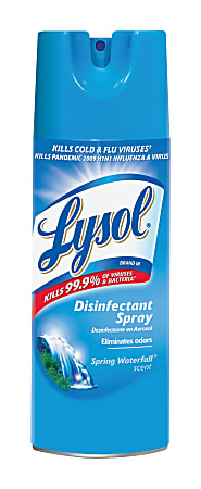 Lysol Spring Disinfectant Spray - Ready-To-Use Spray - 12.5 fl oz (0.4 quart) - Spring Waterfall Scent - 1 Each - Clear