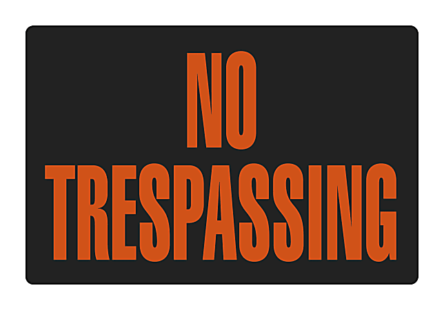 COSCO NO TRESPASSING 8X12 - RED/BLACK
