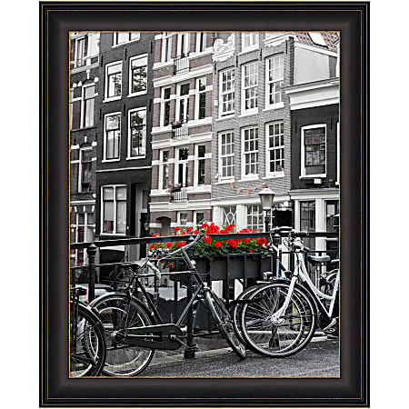 Amanti Art Picture Frame, 33" x 27", Matted For 22" x 28", Trio Oil-Rubbed Bronze