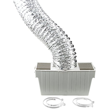 Deflecto Supurr-Flex Indoor Dryer Vent Lint Trap Kit, White, LTF