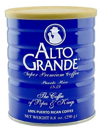 Alto Grande Ground Coffee, Medium-Dark Roast, Super Premium, 8.8 Oz Per Can