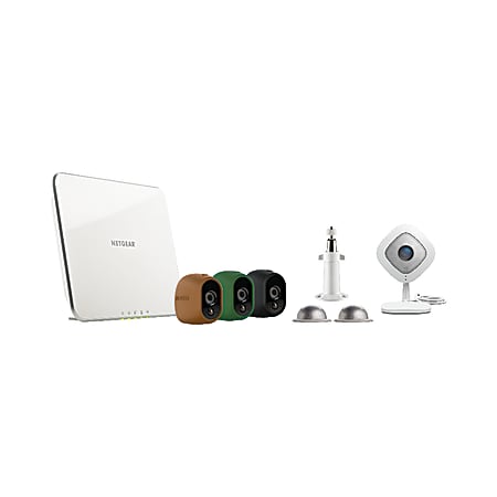 Arlo Smart Security System with 3 Arlo and 1 Arlo Q Cameras (VMK3200) - Base Station, Camera - 1280 x 720 Camera Resolution