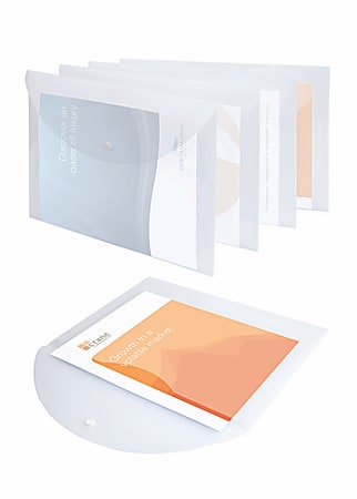 Office Depot® Brand Poly Snap Document Files, Clear,