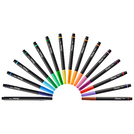 Sharpie Pens, Felt Tip Pens, Fine Point (0.4mm), Assorted Colors