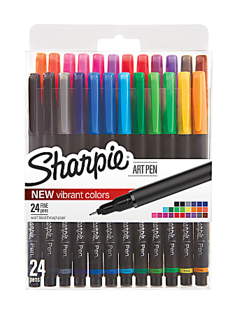 Sharpie Pen Fine Point Pens, Black - 4 pack