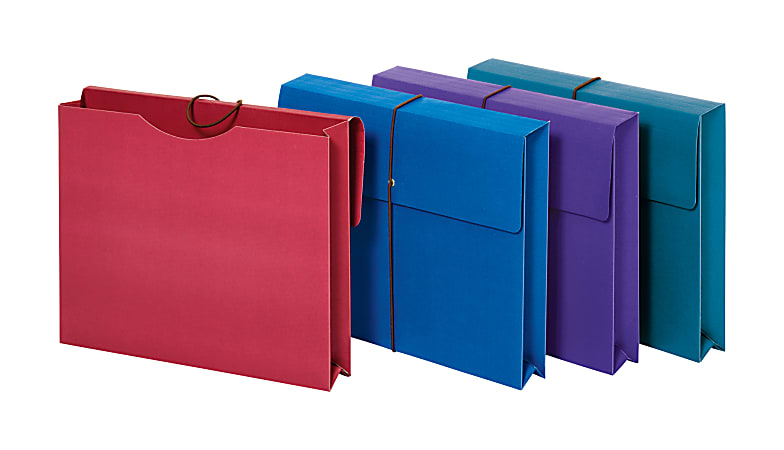 Office Depot® Brand Expanding Paper Wallet, 2" Expansion, Letter Size, Assorted Colors, Pack Of 4