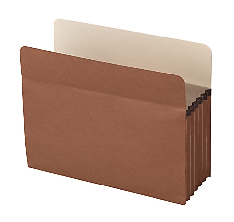 Office Depot® Brand Standard File Pocket, 5-1/4" Expansion, Letter Size, Brown, Pack Of 5