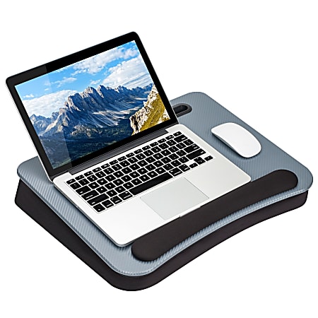 LapGear Smart-e Pro Lap Desk, 18-1/2" x 15-15/16" x 2-13/16", Gray Woodgrain