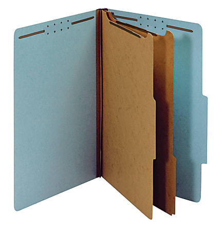 Office Depot® Brand Pressboard Expanding File Folders, 2 1/2" Expansion, Legal Size, 100% Recycled, Blue, Pack Of 5