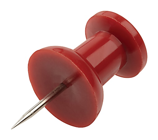 OfficeMax Jumbo Pushpins, Assorted, Pack Of 12