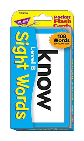 Trend Sight Words Level B Flash Cards - Theme/Subject: Learning - Skill Learning: Reading, Sight Words - 56 Pieces - 6+ - 56 / Box