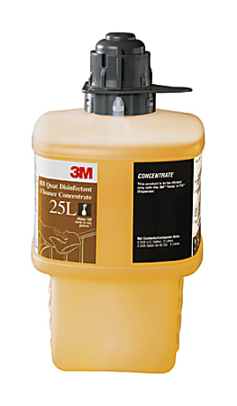 3M™ Quat Disinfectant Cleaner Concentrate, 25L HB, 2-Liter Bottle