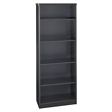 Bush Business Furniture Office Advantage 5 Shelf Bookcase, 26"W, Slate, Standard Delivery