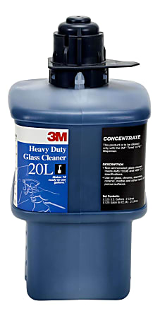 3M™ 20L Heavy-Duty Glass Cleaner Concentrate, 67.6 Oz Bottle
