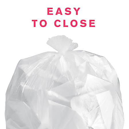 Plasticplace 22 in. x 22 in. 8 Gal. White Trash Bags, 0.7 mil (100-Count)  W8DSWHJR100 - The Home Depot